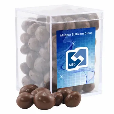 Acrylic Box with Choc Covered Peanuts - Small - Custom Coasters Now