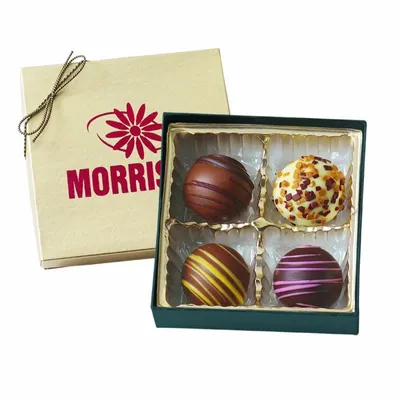 Truffle Gift Box with 4 Truffles - Custom Coasters Now