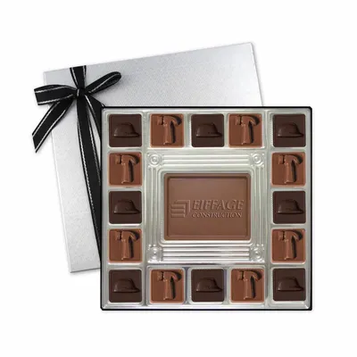 Custom Chocolate Squares Gift Box (13 1/2oz.) - Custom Coasters Now