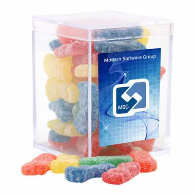 Acrylic Box with Sour Patch Kids - Small - Custom Coasters Now