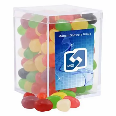 Small Acrylic Candy Box with Assorted Jelly Beans - Custom Coasters Now