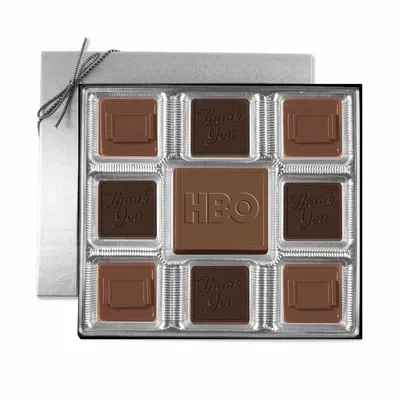 Custom Chocolate Squares Gift Box (6 oz.) - Custom Coasters Now