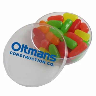 Small Round Acrylic with Mike & Ike's - Custom Coasters Now