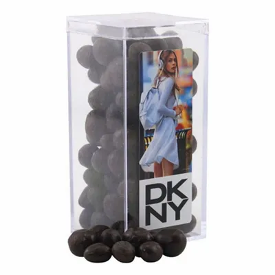 Acrylic Box with Chocolate Espresso Beans - Medium - Custom Coasters Now