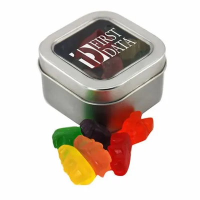 Window Tin with Gummy Bears - SBF2500 - Custom Coasters Now