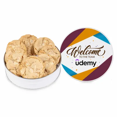 Fresh Beginnings Macadamia Nut Cookie Tin (Small) - Custom Coasters Now