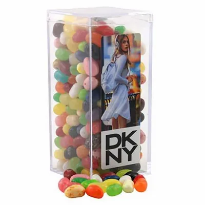 Large Rectangle Acrylic Candy Box with Jelly Belly - Custom Coasters Now