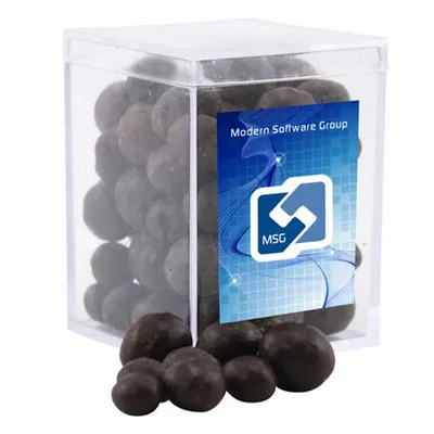Acrylic Box with Choc Espresso Beans - Small - Custom Coasters Now