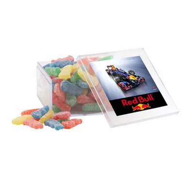 Acrylic Box with Sour Patch Kids - Large - Custom Coasters Now