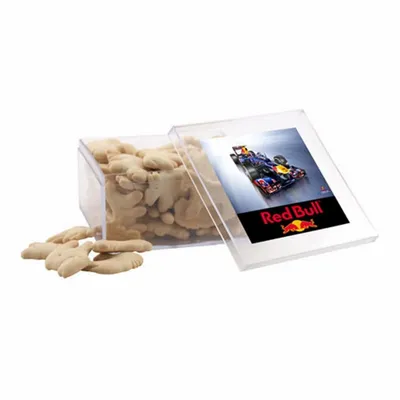 Acrylic Box with Animal Crackers - Large - Custom Coasters Now