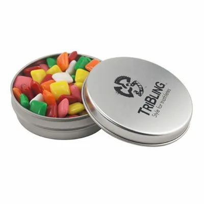 Round Tin with Mini Chicklets - SBF2900 - Custom Coasters Now
