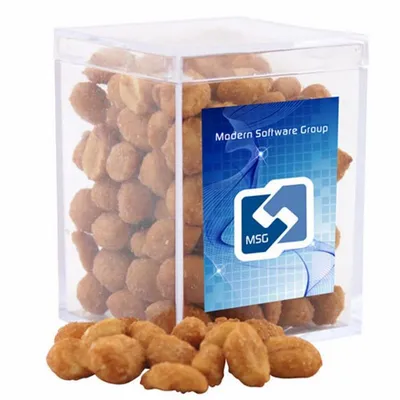Acrylic Box with Honey Roasted Peanuts - Small - Custom Coasters Now
