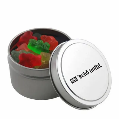 Round Tin with Gummy Bears - SBF3100 - Custom Coasters Now