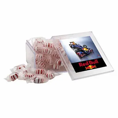 Large Square Acrylic Candy Box with Starlight Mints - Custom Coasters Now