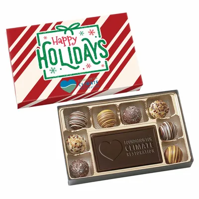 Truffle Gift Box Full Color Lid with 8 Truffles - Custom Coasters Now