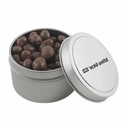 Round Tin with Chocolate Raisins - SBF3100 - Custom Coasters Now