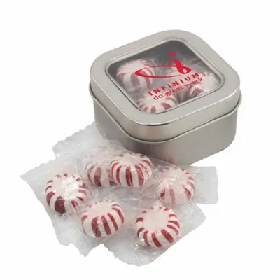 Window Tin with Starlight Peppermints - SBF2500 - Custom Coasters Now
