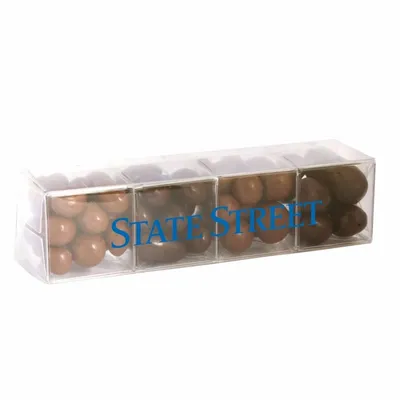 4 Cube Acetate Gift Box with Chocolate Covered Treats - Custom Coasters Now