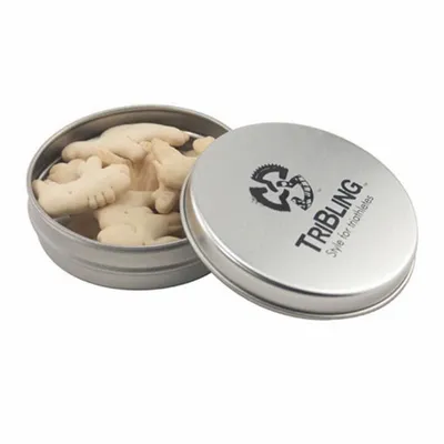 Round Tin with Animal Crackers - SBF2900 - Custom Coasters Now