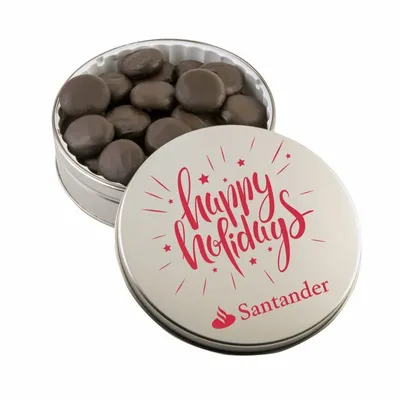 Glad Tidings Tin with Peppermint Cremes - Custom Coasters Now