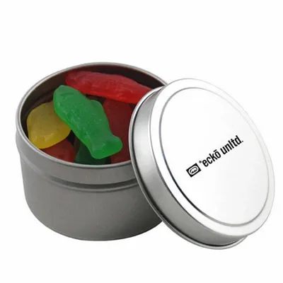 Round Tin with Swedish Fish - SBF3100 - Custom Coasters Now