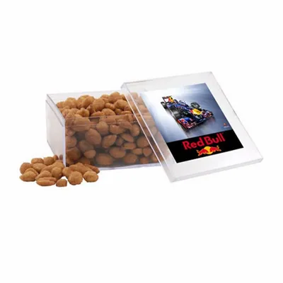 Acrylic Box with Honey Roasted Peanuts - Large - Custom Coasters Now