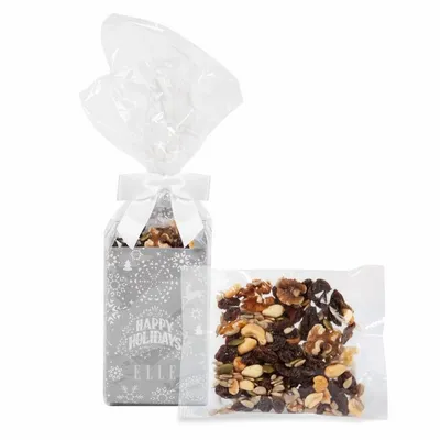 Holiday Gift Tote with Raisin Nut Trail Mix - Custom Coasters Now