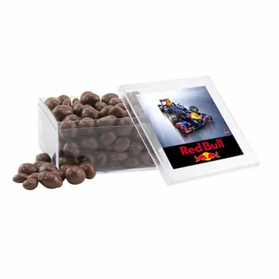 Acrylic Box with Choc Covered Peanuts - Large - Custom Coasters Now