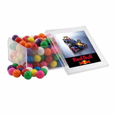 Acrylic Box with Gumballs - Large - Custom Coasters Now