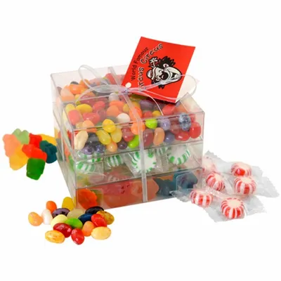 3 Way Candy Stack Acetate Tower - TRB802 - Custom Coasters Now