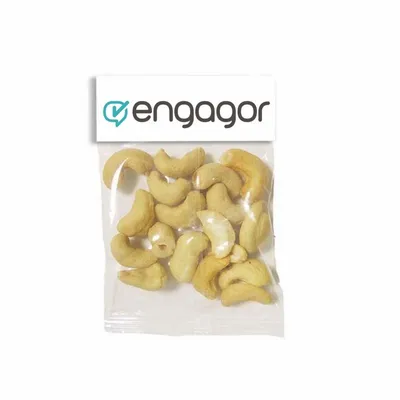 Small Header Bags - Jumbo Salted Cashews - Custom Coasters Now