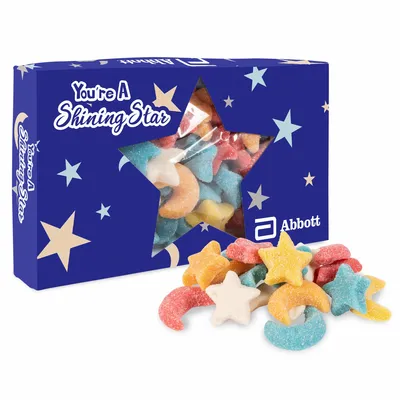 You're a Star Die Cut Box w/ Gummy Glitter Sour Stars & Moons - Custom Coasters Now