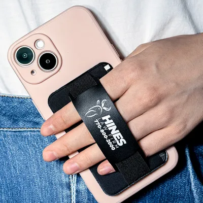 Leather Phone Wallet with Hand Grip - Custom Coasters Now
