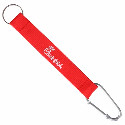 Screen Imprinted Polyester Carabiner Keychain Lanyard