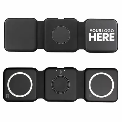 Chi-Charge Stack Foldable 3-IN-1 Fast Charge Mats for Apple and Android