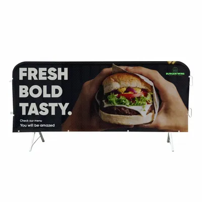 Crowd Barrier Covers - Custom Coasters Now