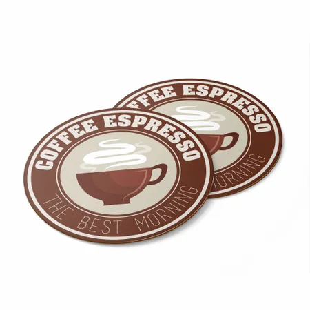 Brown The Best Morning Coffee Coaster - Custom Coasters Now