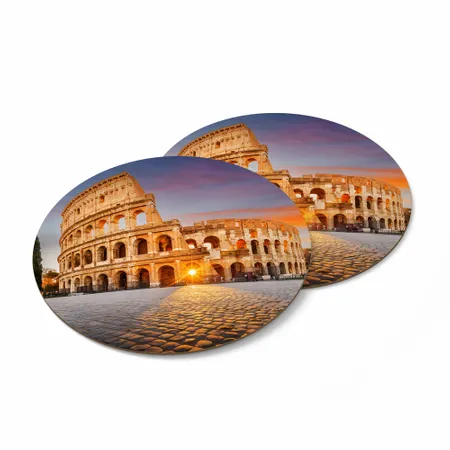 Colosseum Fiberboard Photo Coaster - Custom Coasters Now