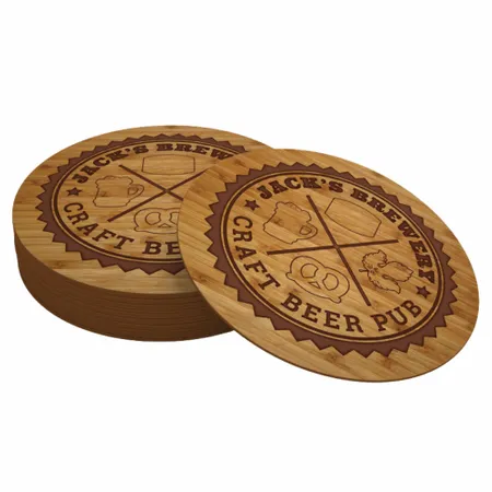 Custom Bamboo Coasters - Custom Coasters Now