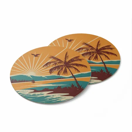Beach Coasters - Custom Coasters Now