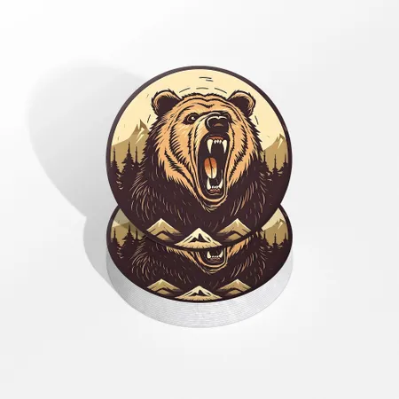 Custom Bear Coasters - Custom Coasters Now