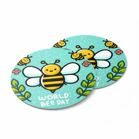 Custom Bee Coasters - Custom Coasters Now