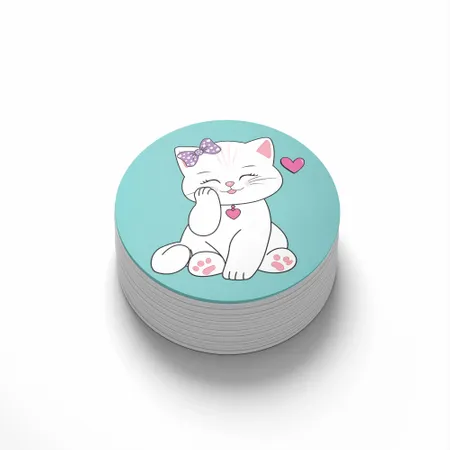 Custom Cat Coasters - Custom Coasters Now