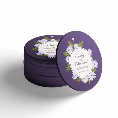 Custom Daisy Coasters - Custom Coasters Now