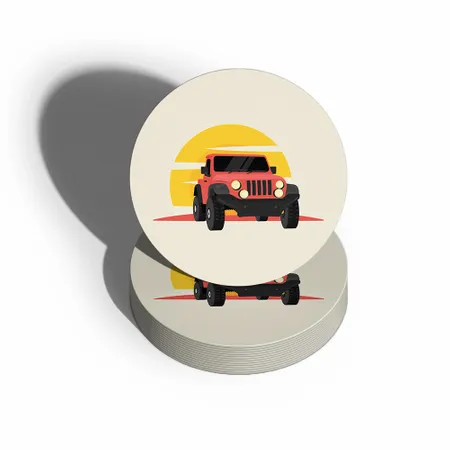 Jeep Coasters - Custom Coasters Now