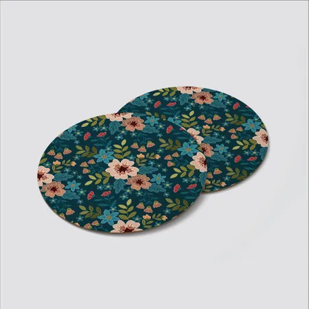 Custom Personalised Floral Coasters - Custom Coasters Now
