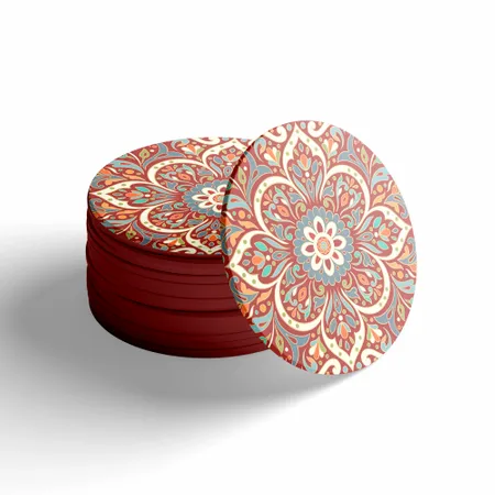 Custom Red Coasters - Custom Coasters Now