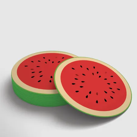 Custom Watermelon Coasters - Custom Coasters Now