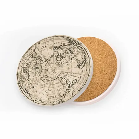 Elegant Ceramic Map Coasters - Custom Coasters Now