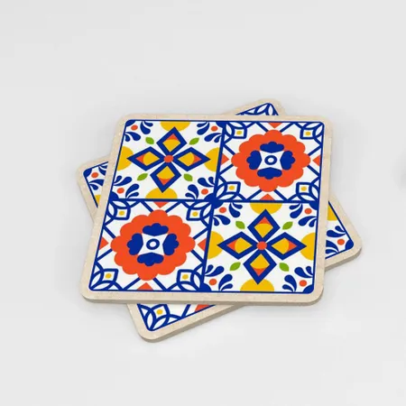 Elegant Ceramic Tile Coasters Refined and Stylish - Custom Coasters Now
